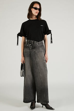 Ruffle Logo Boxy T-Shirt - PRE ORDER