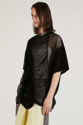 Mesh Gathered Tee - 2025 SUMMER