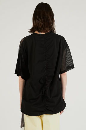 Mesh Gathered Tee - 2025 SUMMER