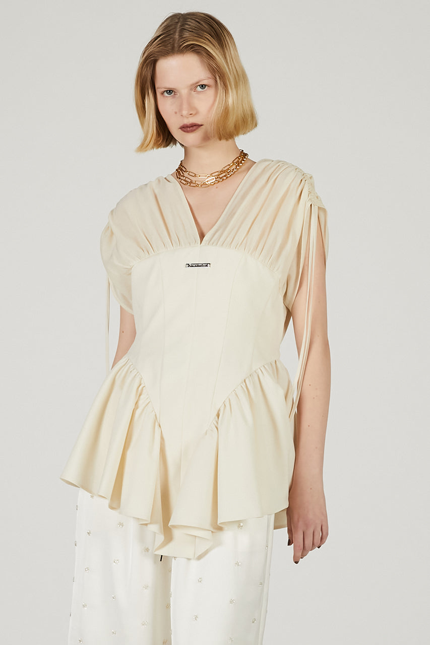 Balloon Peplum Tunic - 2025 SUMMER