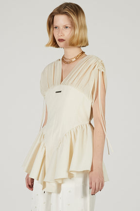 Balloon Peplum Tunic - 2025 SUMMER
