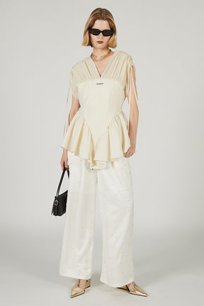 Balloon Peplum Tunic - 2025 SUMMER