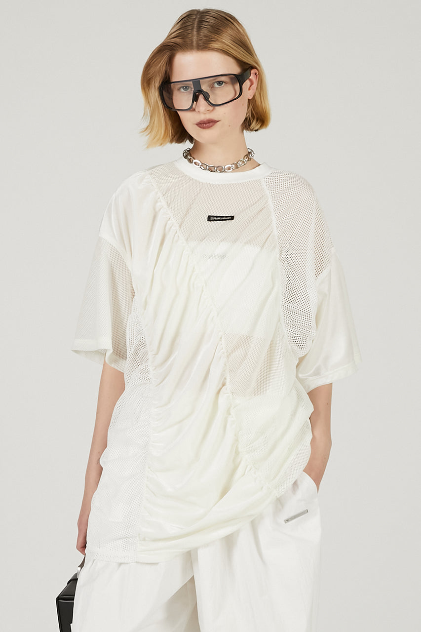 Mesh Gathered Tee - 2025 SUMMER
