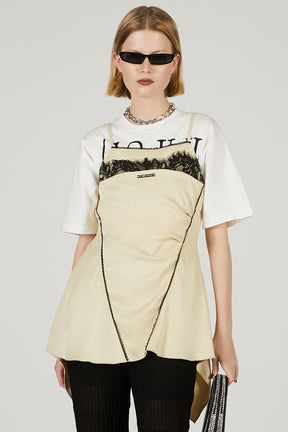 Asymmetrical Lingerie Cami Tunic