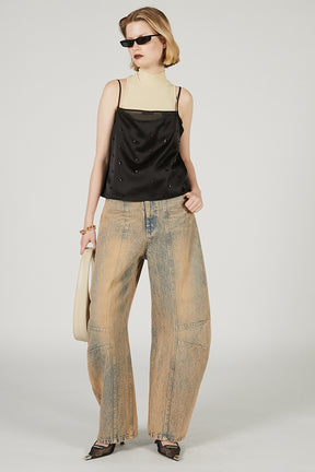 High Neck American Sleeve Top - 2025 SUMMER