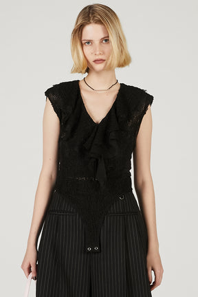Lace Frill Bodysuit - 2025 SUMMER