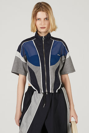 Half Sleeve Mesh Track Jacket - 2025 SUMMER