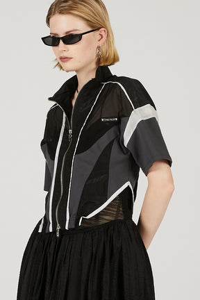 Half Sleeve Mesh Track Jacket - 2025 SUMMER