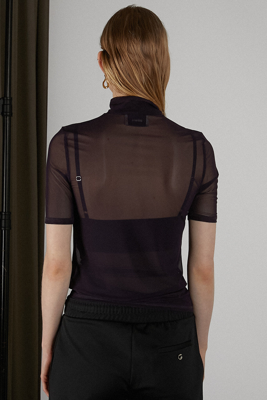 High Neck Fitted Top