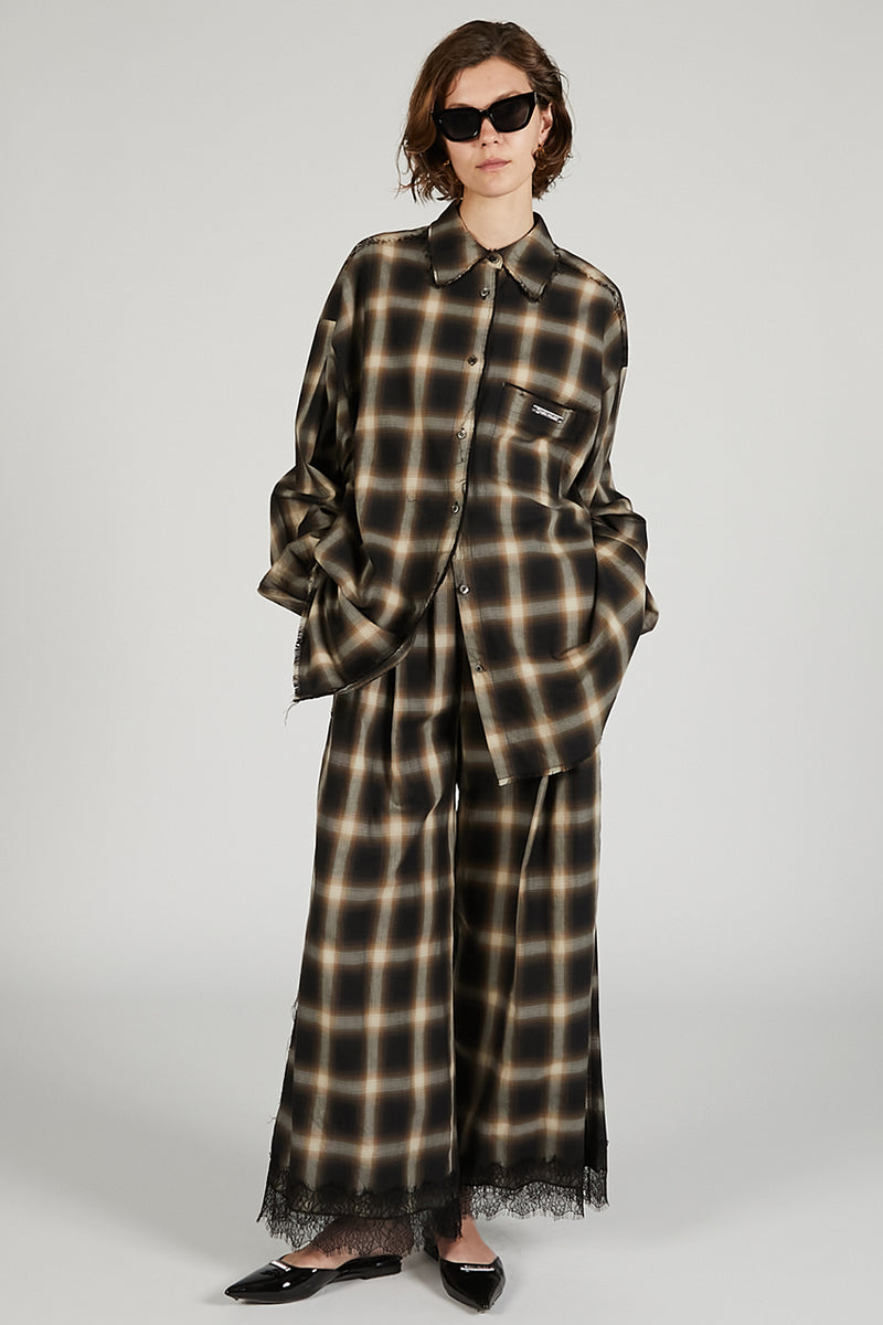 国内で当店のみ CFIERCE - CHECK STACKED TROUSERS CFIERCE-Bottoms – SCULTURE（エスカルチャー）