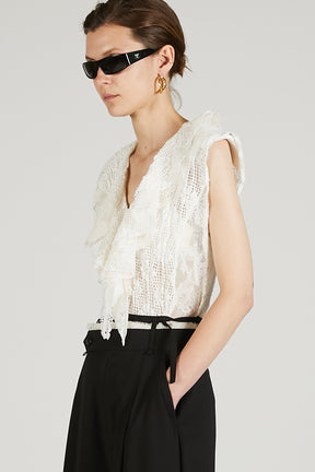 Lace Frill Bodysuit - 2025 SUMMER
