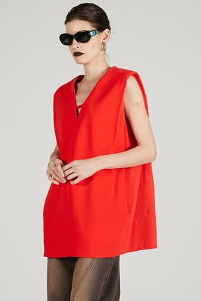 Boxy V Neck Top - 2025 SUMMER