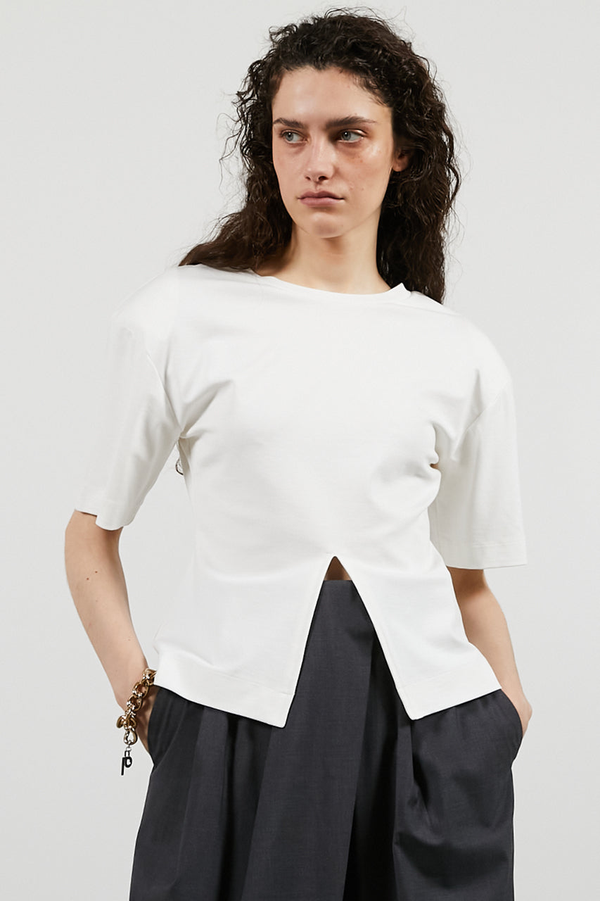 Padded-shoulder T-shirt - 26SUMMER 2nd