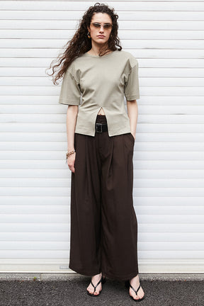 Padded-shoulder T-shirt - 26SUMMER 2nd