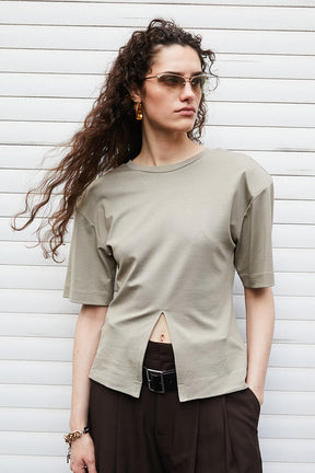 Padded-shoulder T-shirt - 26SUMMER 2nd