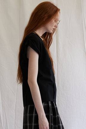 Power Shoulder T-Shirt - 2025 SUMMER