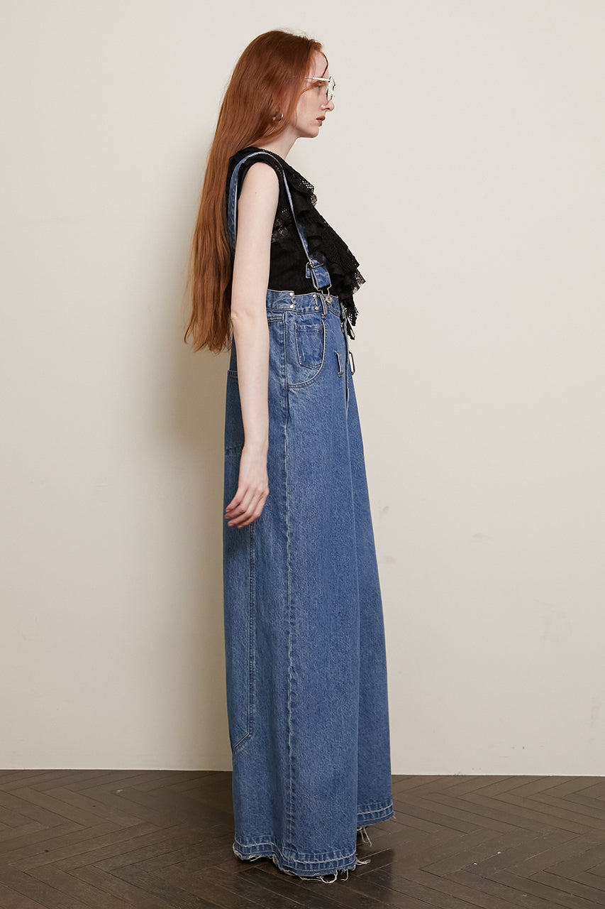 Loose Waist Two-way Salopette Pants