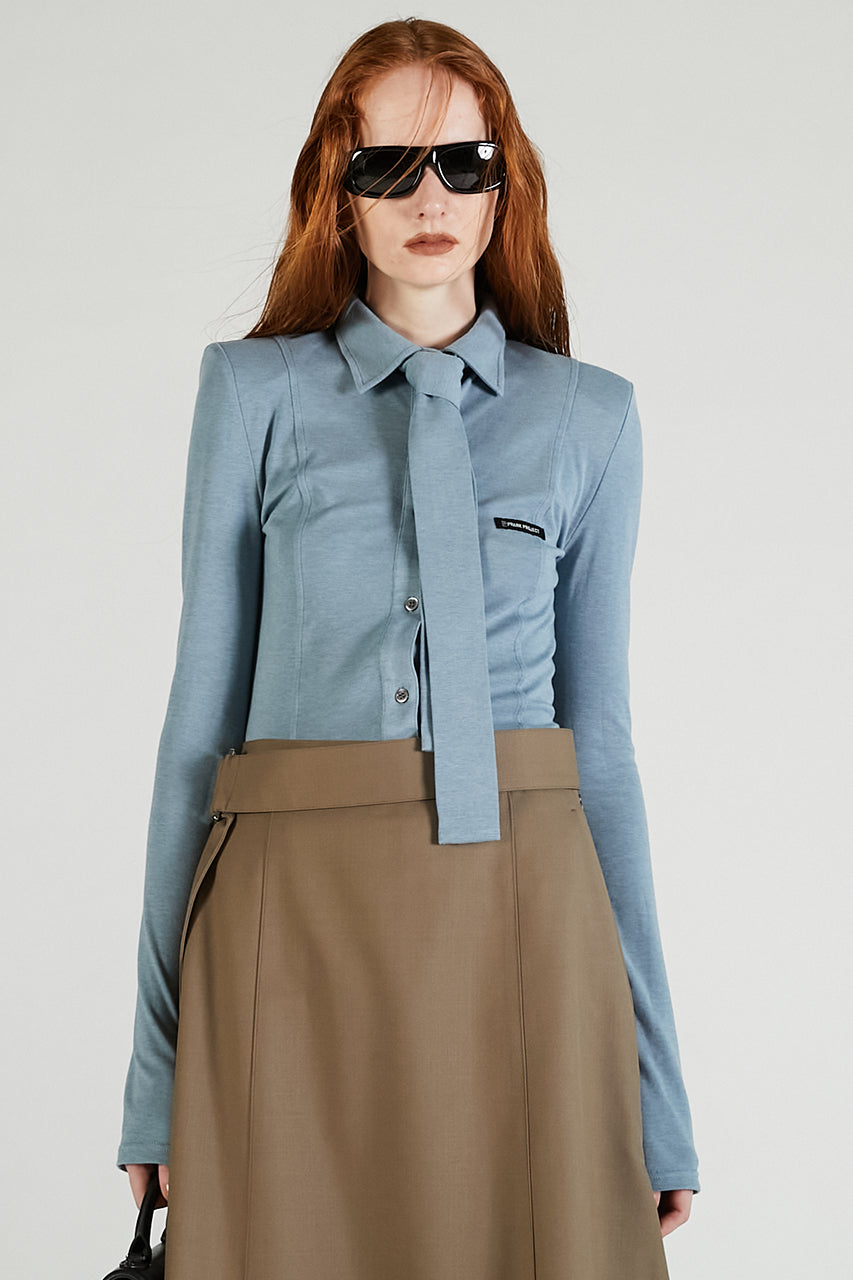 「2025Autumn Pre-Order」ネクタイスリムシャツ / Necktie Slim Shirt レディース Necktie Slim Shirt - 2025 AUTUMN
