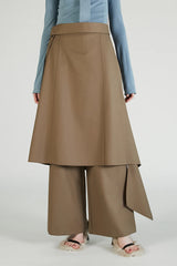 Drop Hem Layered Skirt Pants
