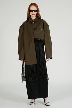 Double Collar Power Shirt Over Shirt