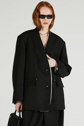 No Collar Big Jacket - 2025 AUTUMN
