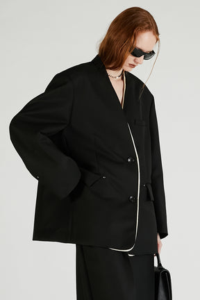 No Collar Big Jacket - 2025 AUTUMN