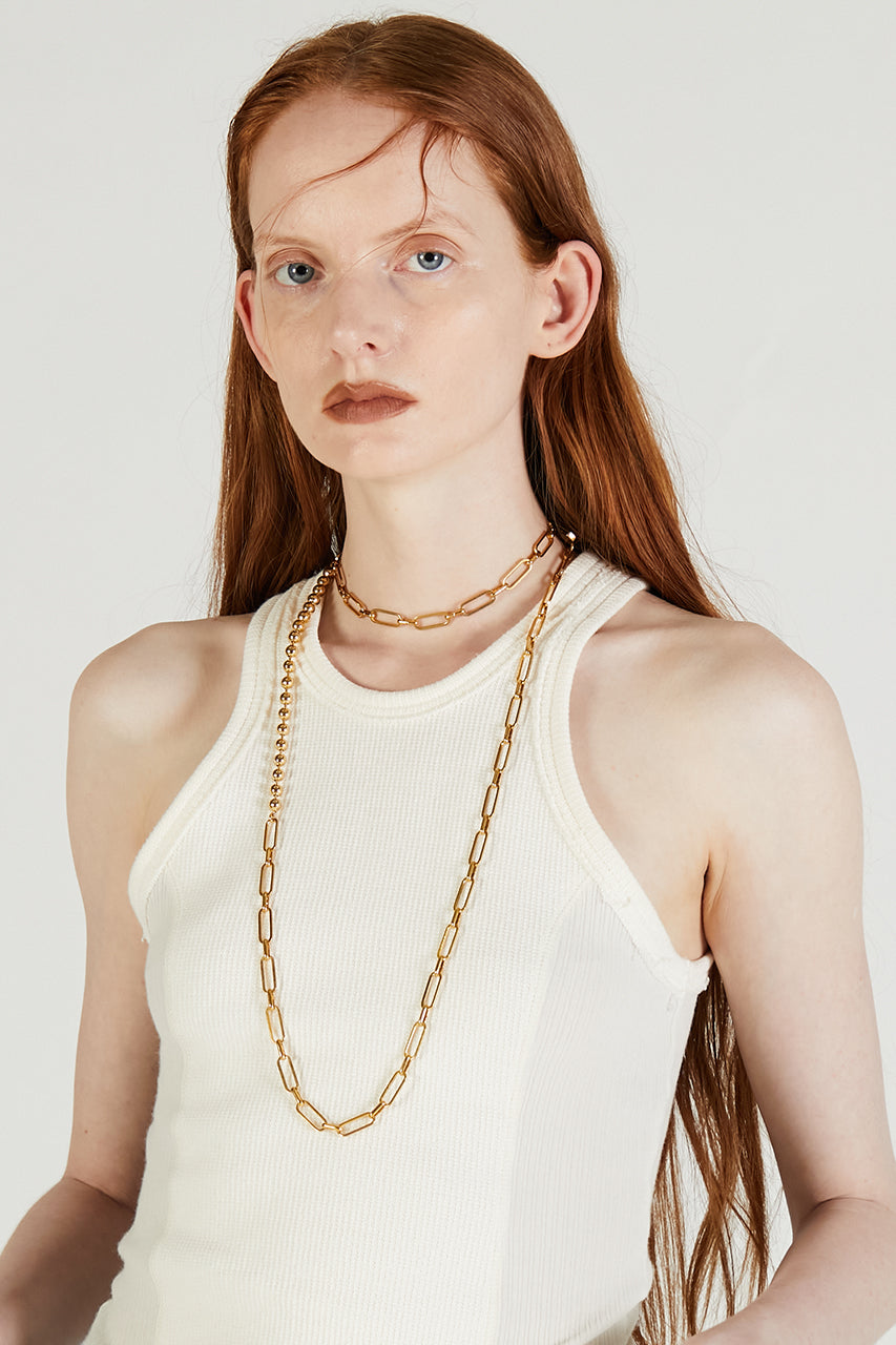 Box Chain Lariat Necklace