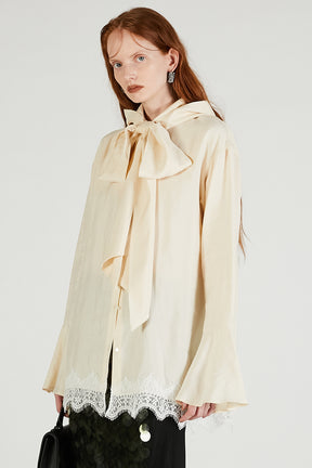 Bow tie shirt - 2025 AUTUMN