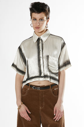 [SALE] Painted Satin Shirt Shirt