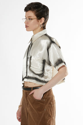 [SALE] Painted Satin Shirt Shirt