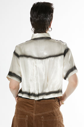 [SALE] Painted Satin Shirt Shirt