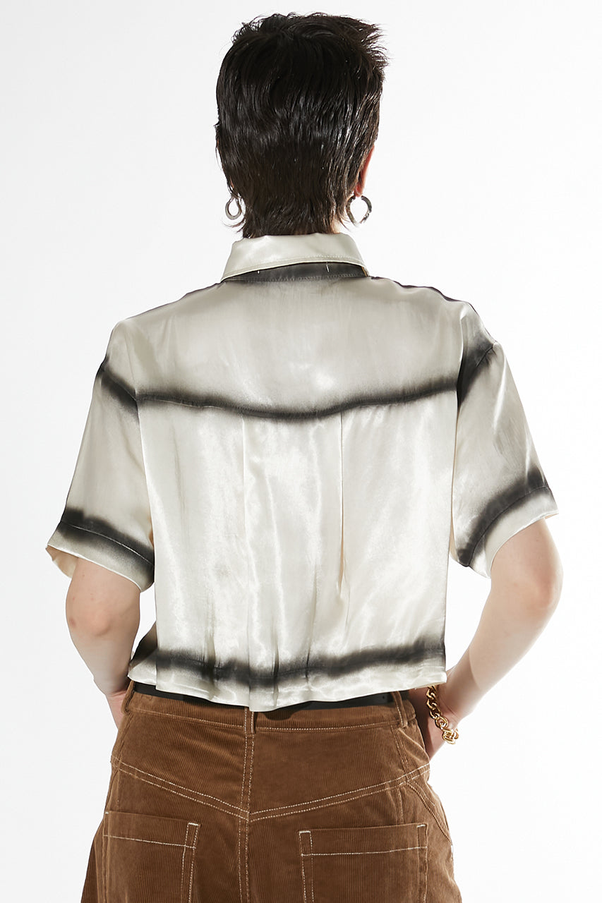 Painted Satin Short Shirt