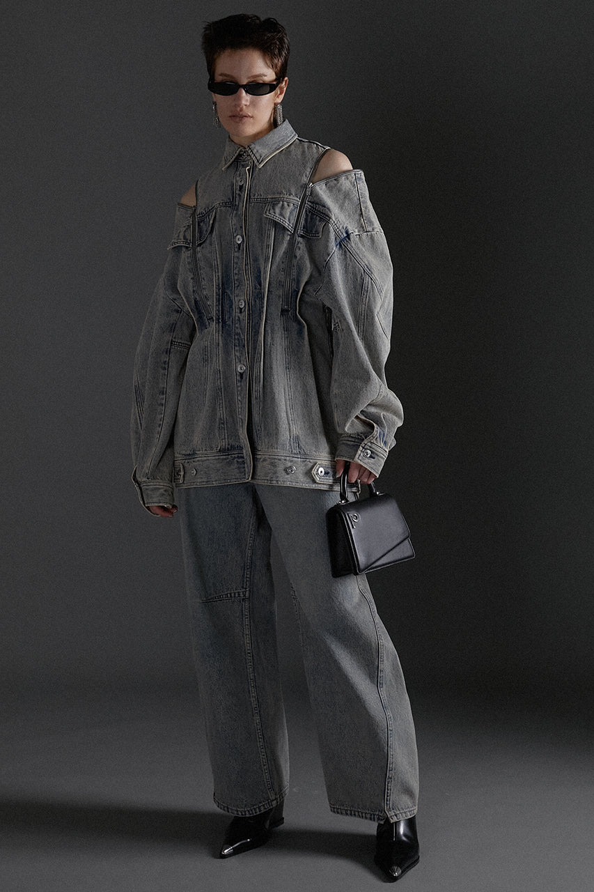 [24AUTUMN PRE ORDER] ZIP DENIM SHIRS BLOUSON