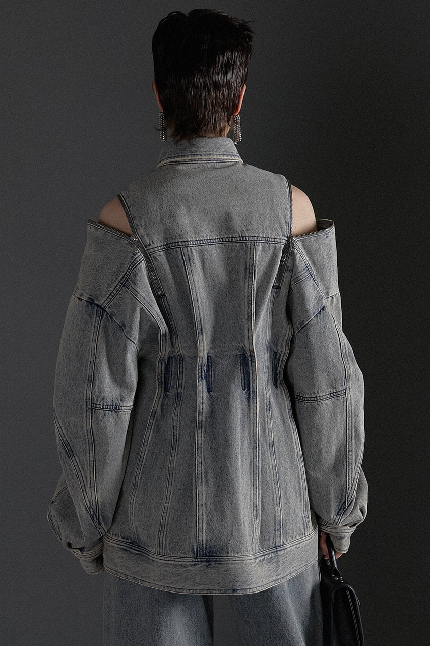 [24Autumn PRE ORDER] Zip Denim Shirt Blouson