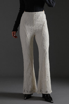 Mole Lace Wrap Slim Flare Pants