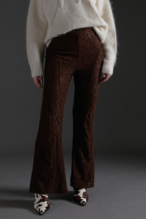 Mole Lace Wrap Slim Flare Pants