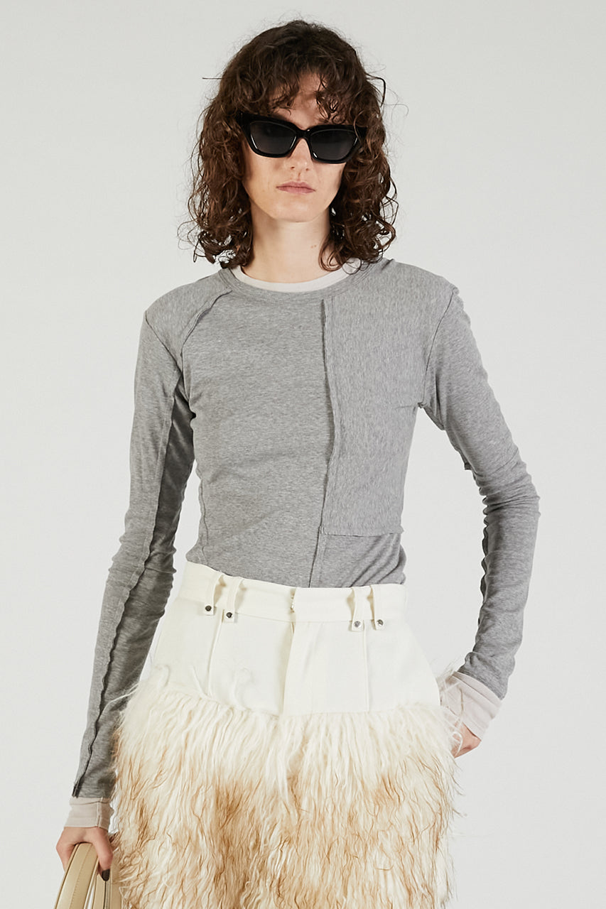 Sheer Fraise Layered Top