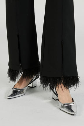Feather Hem Pants - 2025 AUTUMN