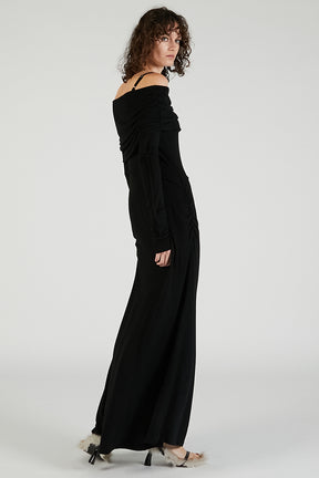 Off-the-shoulder Long Dress - 2025 AUTUMN