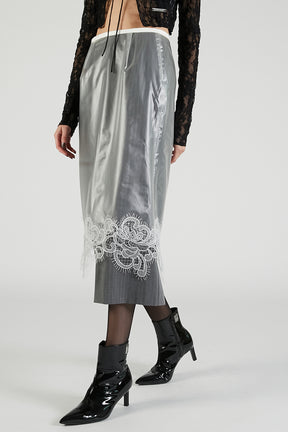 PVC Layered Midi Skirt - 2025 AUTUMN
