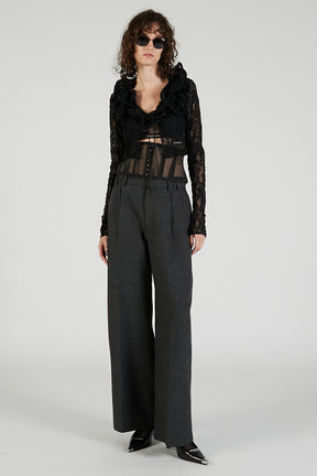 Lace Frill Wave Cardigan