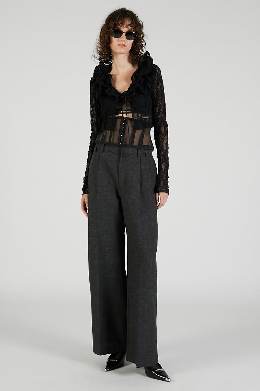 カーディガン 「2025Autumn Pre-Order」レースフリルウェーブカーディガン / Lace Frill Wave Cardigan レデ Lace Frill Wave Cardigan - 2025 AUTUMN