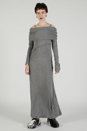 Off-the-shoulder Long Dress - 2025 AUTUMN