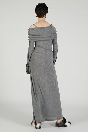 Off-the-shoulder Long Dress - 2025 AUTUMN