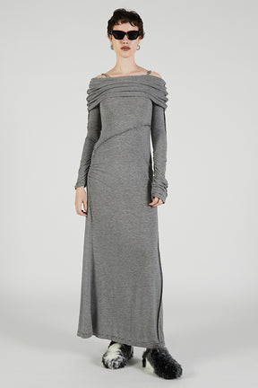 Off-the-shoulder Long Dress - 2025 AUTUMN