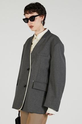 No Collar Big Jacket - 2025 AUTUMN