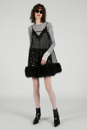 Fur Trim Baby Doll