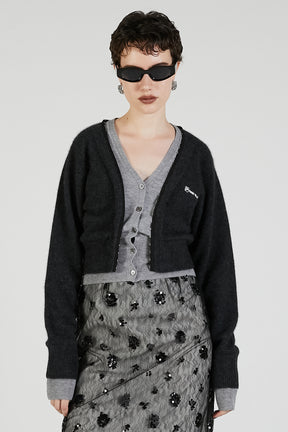 V-Neck Layered Cardigan - 2025 AUTUMN