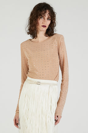 Stone Mesh Skin Top