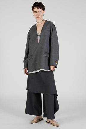 Drop Hem Layered Skirt Pants